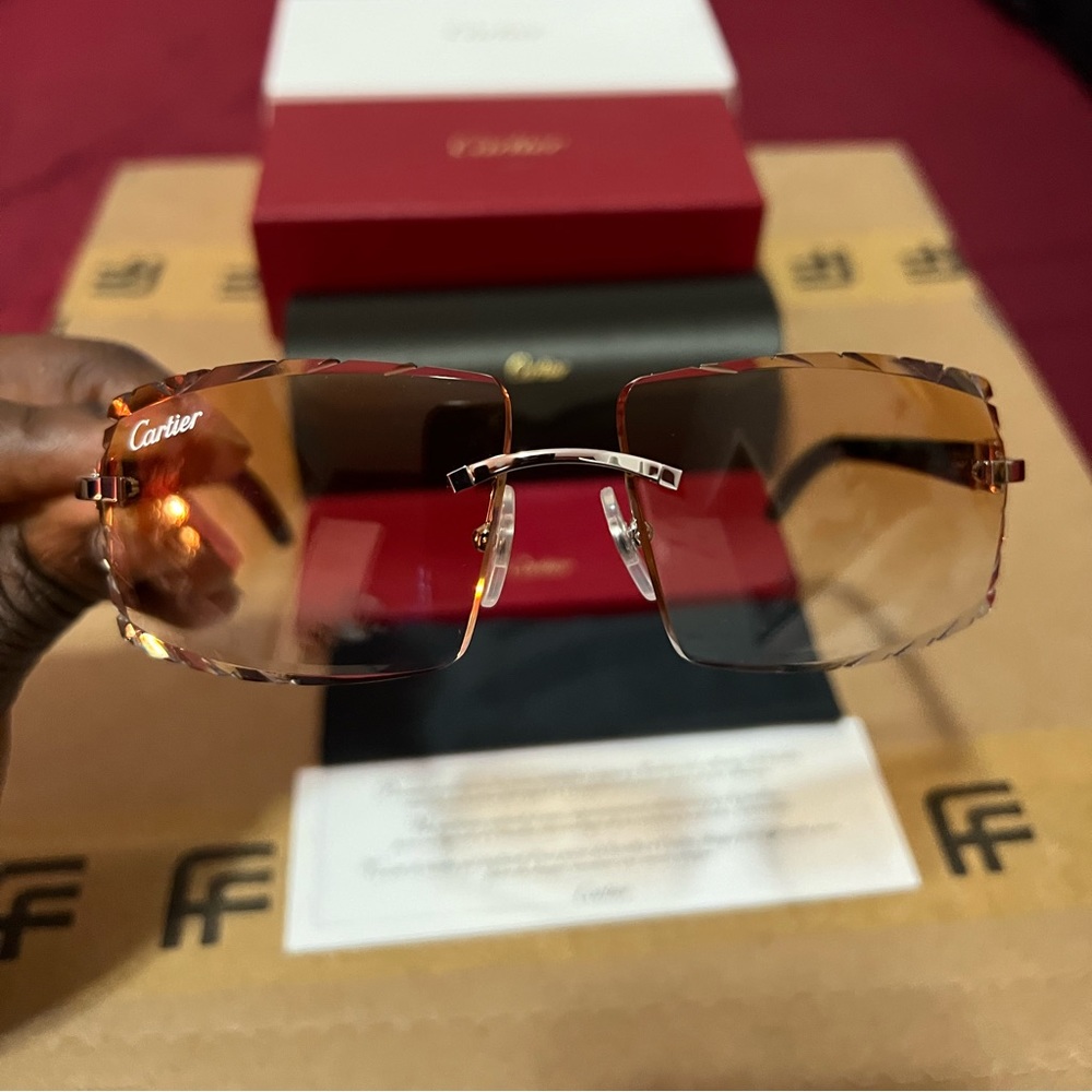Cartier white Buffalo horn sunglasses